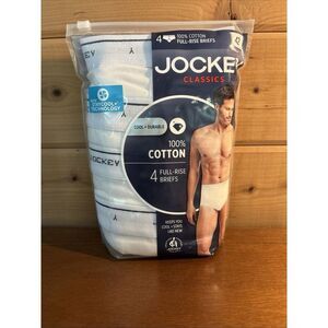 Jockey Men Brief Underwear Size 42 4-Pack 100% Cotton Classics Full Rise 2020